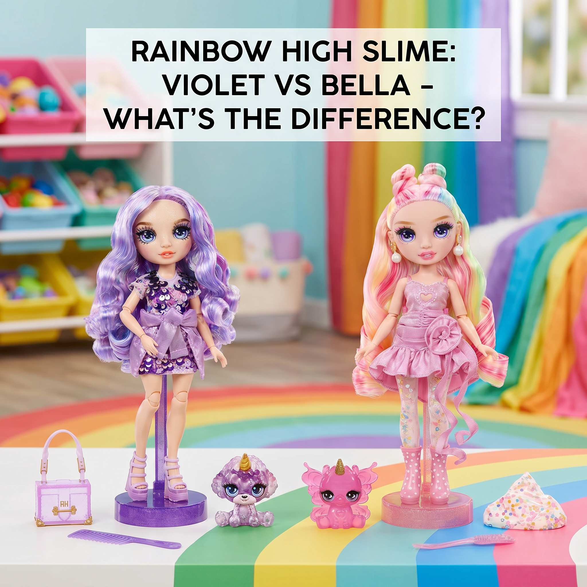 Qué aporta Violet frente a otras "Rainbow High Slime Dolls" del mismo formato